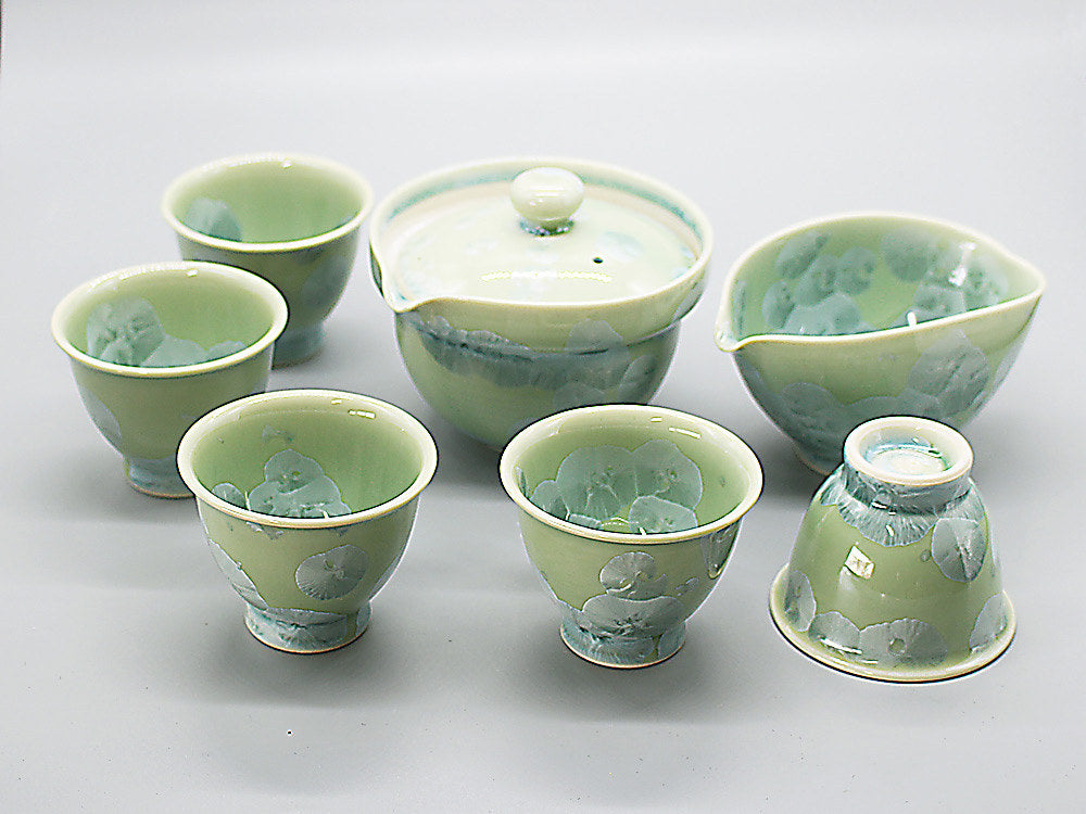花結晶の煎茶セット 5セット組｜宝瓶・さまし・煎茶碗五客（法人・施設様向け）