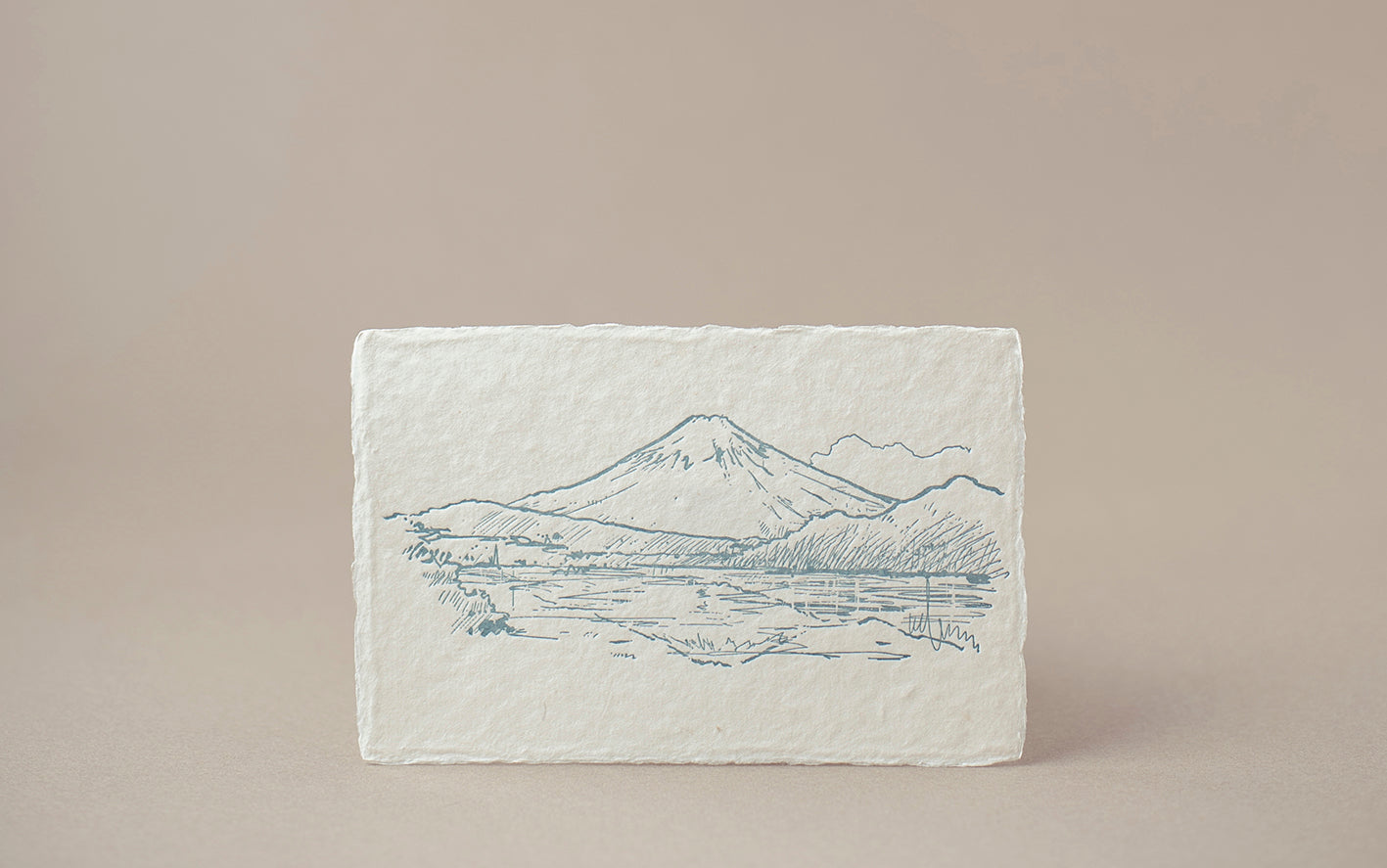 活版印刷はがき 富士山｜山梨・西嶋の手漉き和紙