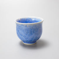 京都・陶磁器・京焼／清水焼の結晶釉のふくりんぐい呑
